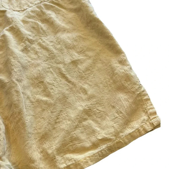 Island Republic Yellow Palm Print Silk Button Down M - Picture 2 of 3